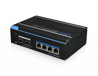 BroxNet BRX582M-GE04-2GUP - 4 Ports Web Managed Gigabit PoE+ Switch with 2 Gigabit SFP Uplink ports